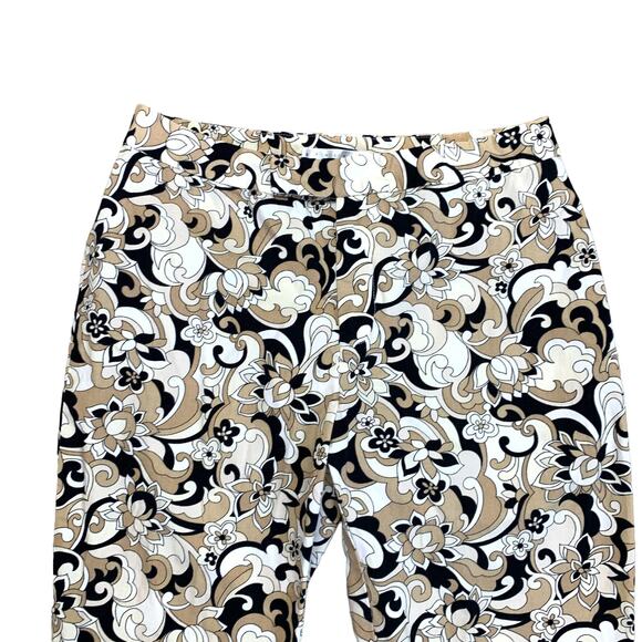 Old Navy Y2K Funky Retro Phoebe Buffay Cropped Cream Capri Pants Size 6 - Picture 2 of 4